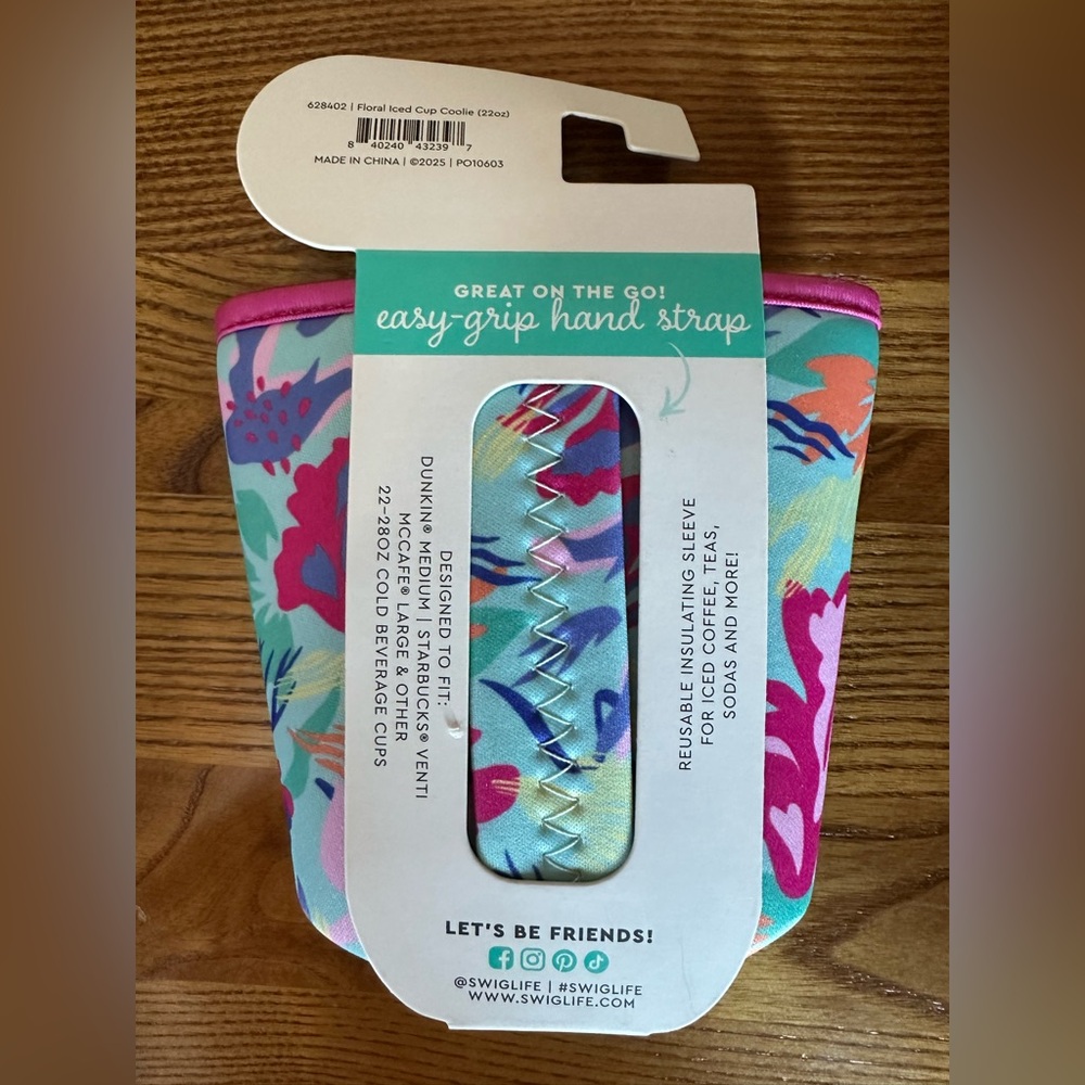 Swig floral cup koozie - Picture 2 of 2